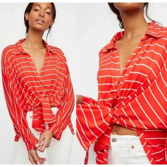 Free People/We the Free Can't Fool Me flowy top sz XS - Picture 10 of 10